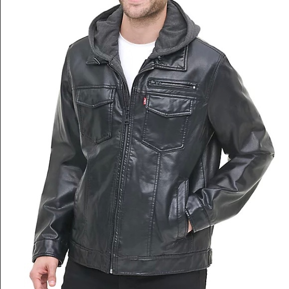 Levi's Other - 🎯Men’s Levi’s Faux Leather Black Men’s jacket